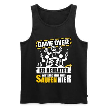 Enterrement de vie de garçon T-shirt Hommes Enterrement de vie de jeune fille - Débardeur bio Premium Homme - noir - Devant - AI Model Male 178 light (178cm)