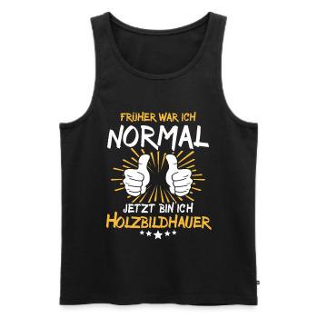 Wood Sculptor Saying - Men's Premium Organic Tank Top - black - Front - Michal (187cm)