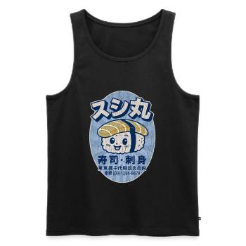 Little Sushi – Tokyo, Japan - Men's Premium Organic Tank Top - black - Front - Michal (187cm)