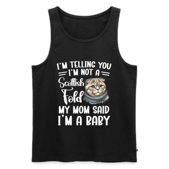 Scottish Fold Mom Kostüm Katzenliebhaber Plüschtier - Männer Premium Bio Tank Top - Schwarz - Vorne - Michal (187cm)