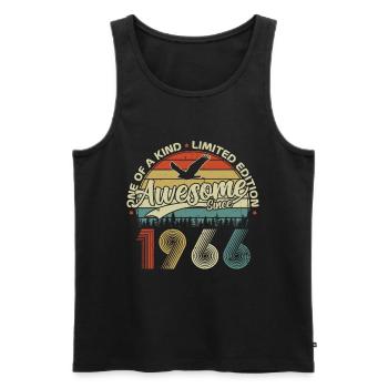 1966 Vintage Vintage Retro Birthday Gift - Men's Premium Organic Tank Top - black - Front - Michal (187cm)