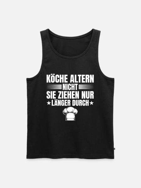 Cooks don't age Funny saying cooking - Men's Premium Organic Tank Top - black