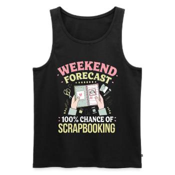 Wochenende Scrapbooking Vorhersage - Männer Premium Bio Tank Top - Schwarz - Vorne - Michal (187cm)