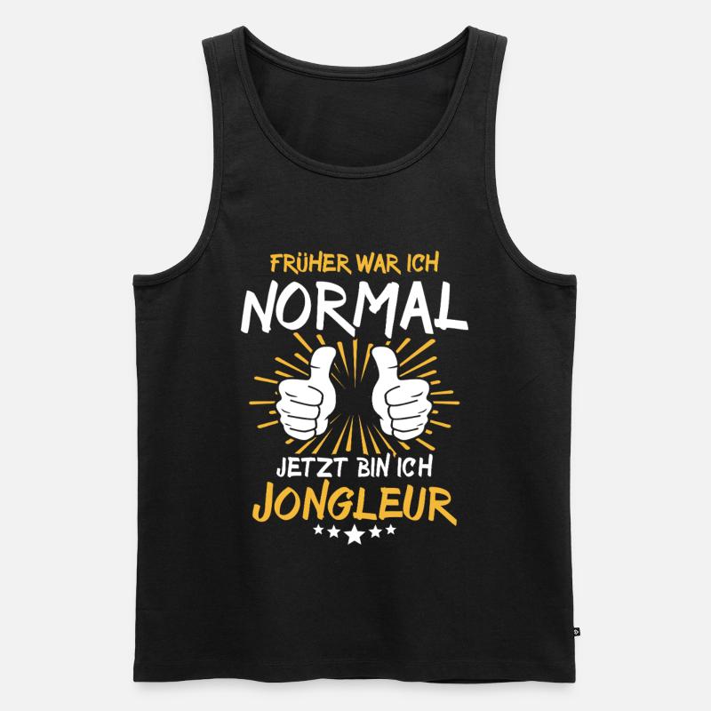 Jongleur Spruch - Männer Premium Bio Tank Top - Schwarz