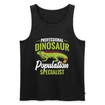  Professional Dinosaur Population Specialist - Men's Premium Organic Tank Top - black - Front - AI Model Male 178 light (178cm)