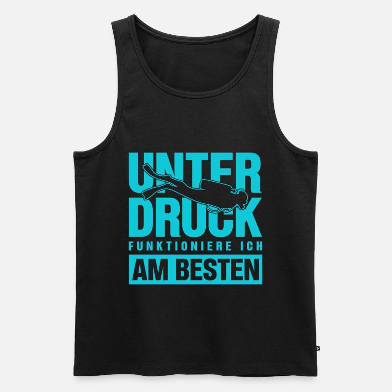 I function best under pressure divers - Men's Premium Organic Tank Top - black