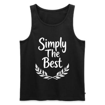 Simply The Best Lorbeerkranz Statement - Männer Premium Bio Tank Top - Schwarz - Vorne - Michal (187cm)