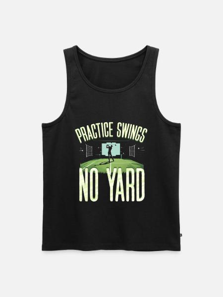 Golfsimulator Practice Swings No Yard - Männer Premium Bio Tank Top - Schwarz