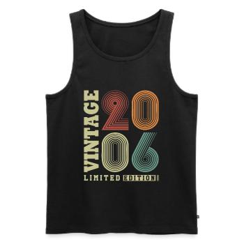 Vintage 2006 Vintage Retro Birthday Gift - Men's Premium Organic Tank Top - black - Front - Michal (187cm)
