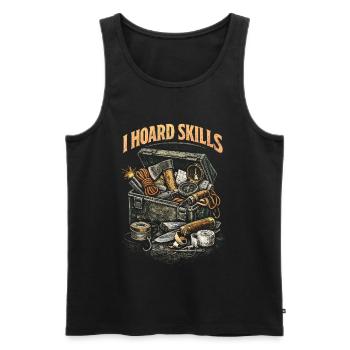 Prepper Survivalists - Men's Premium Organic Tank Top - black - Front - AI Model Male 178 light (178cm)
