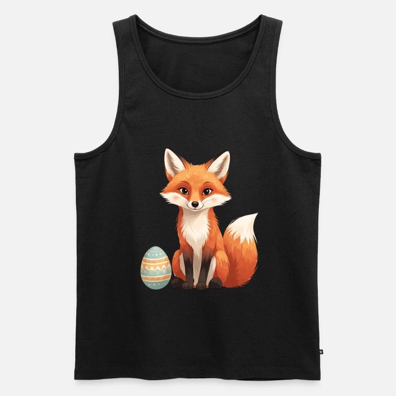 Osterfuchs mit weichem Stil - Männer Premium Bio Tank Top - Schwarz