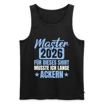 Master 2026 Passed Studies Graduation Gift - Men's Premium Organic Tank Top - black - Front - AI Model Male 178 light (178cm)