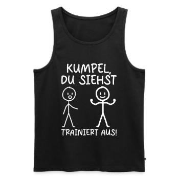 Stick Figure VOUS AVEZ L’AIR DRESSÉ Drôle - Débardeur bio Premium Homme - noir - Devant - AI Model Male 178 light (178cm)