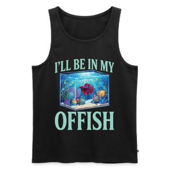 Aquarium I'll Be In My Offish Fish Tank - Men's Premium Organic Tank Top - black - Front - AI Model Male 178 light (178cm)
