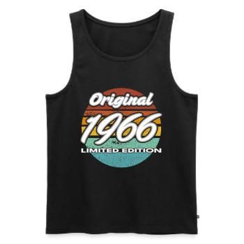 60e anniversaire 1966 cadeau pour hommes et femmes - Débardeur bio Premium Homme - noir - Devant - Michal (187cm)