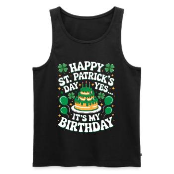 Celtic Birthday Cake - Men's Premium Organic Tank Top - black - Front - Michal (187cm)