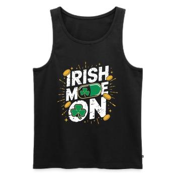 Irish Mom Shamrock Gold Fiesta - Männer Premium Bio Tank Top - Schwarz - Vorne - AI Model Male 178 light (178cm)