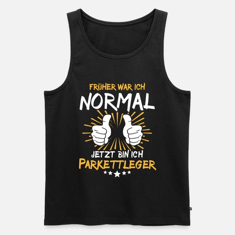 Parkettleger Spruch - Männer Premium Bio Tank Top - Schwarz