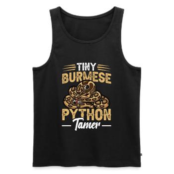 Python Dompteur, Terriarium de serpents, Gardienne de reptiles - Débardeur bio Premium Homme - noir - Devant - AI Model Male 178 light (178cm)
