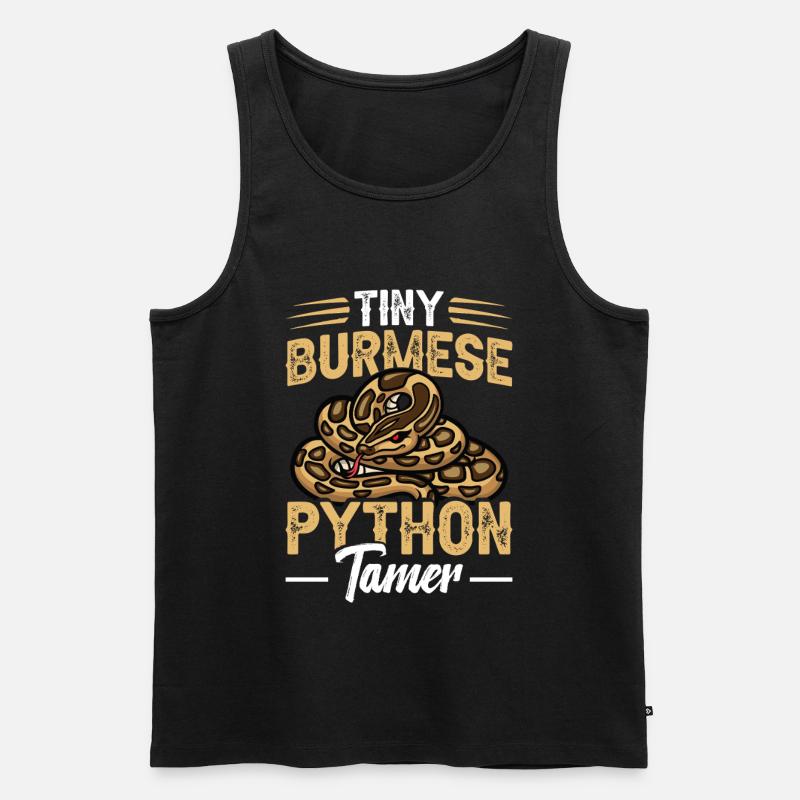 Python-Tamer-Schlangen-Terrarium-Reptilienhüter - Männer Premium Bio Tank Top - Schwarz