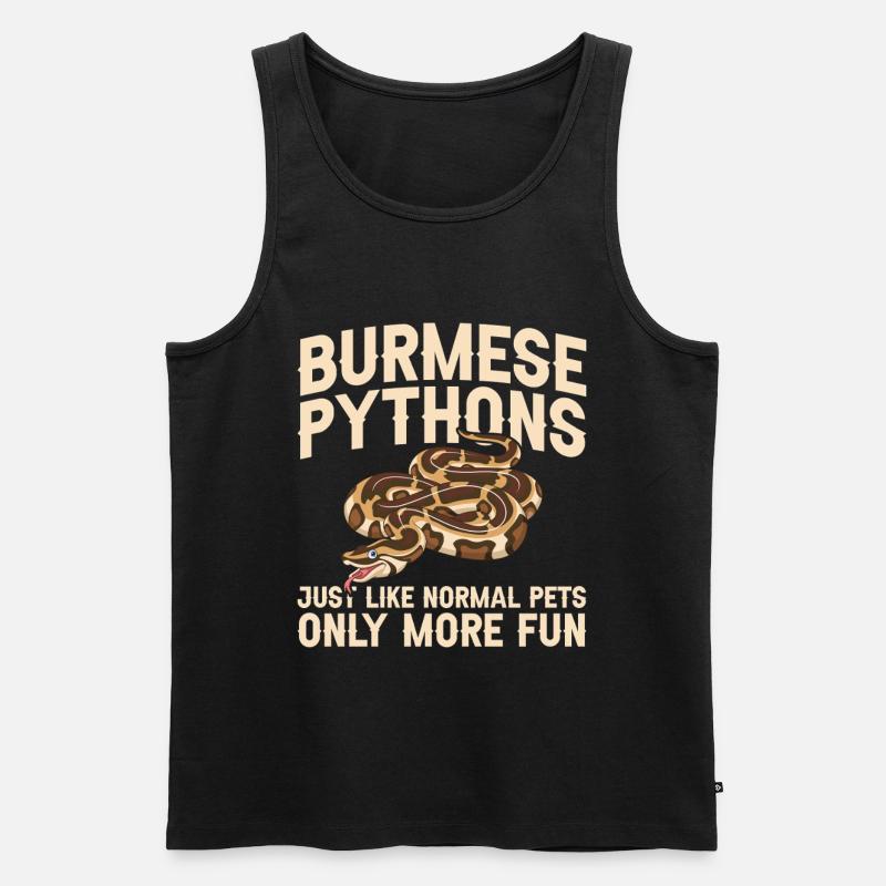 Burmesische Python liefert Schlangenliebhaber-Reptilienpfleger - Männer Premium Bio Tank Top - Schwarz