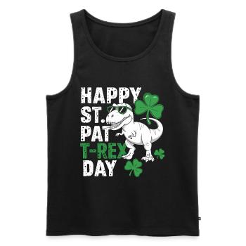 St Patrick's Rex Day Tee - Männer Premium Bio Tank Top - Schwarz - Vorne - AI Model Male 178 light (178cm)