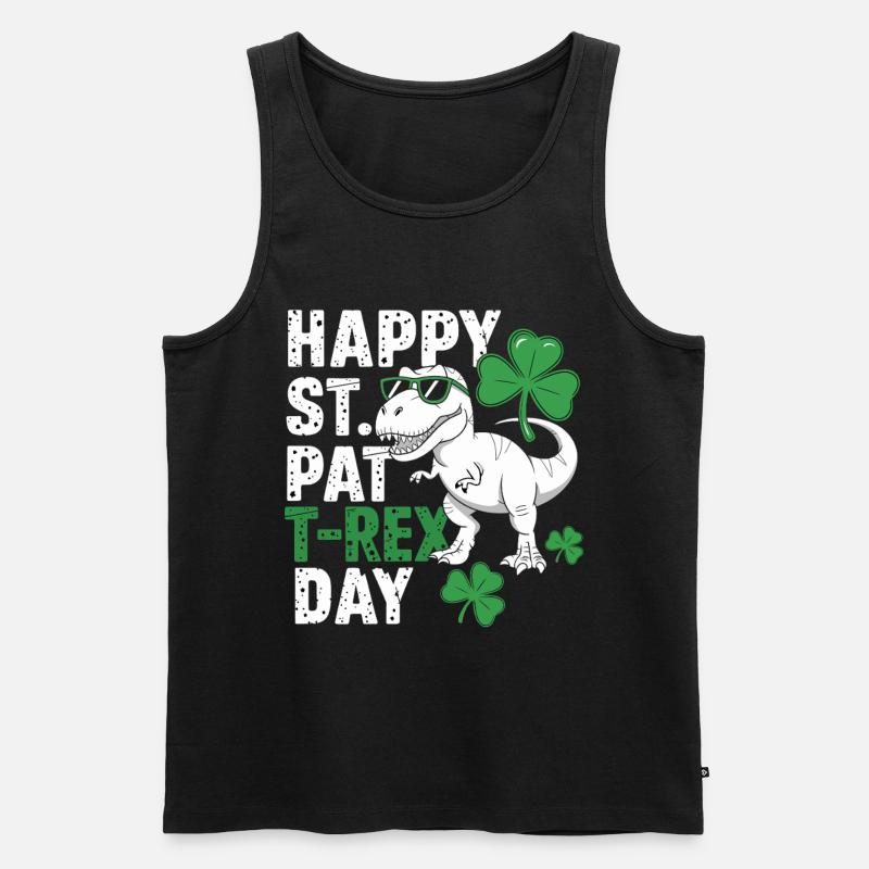 St Patrick's Rex Day Tee - Men's Premium Organic Tank Top - black