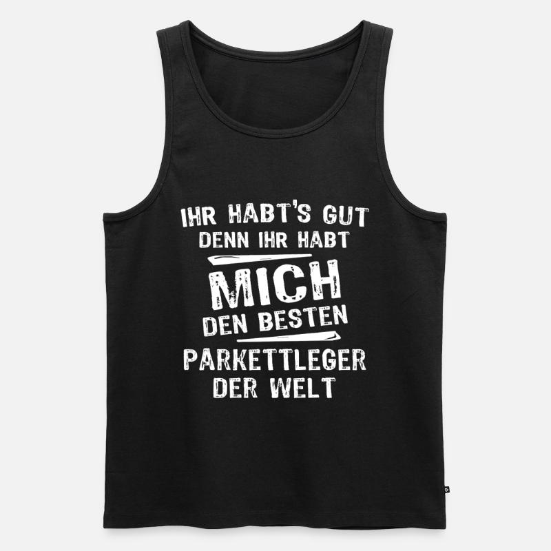 Parkettleger - Männer Premium Bio Tank Top - Schwarz