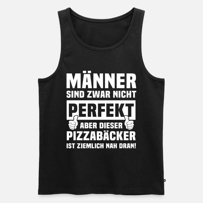 Pizzabäcker - Männer Premium Bio Tank Top - Schwarz