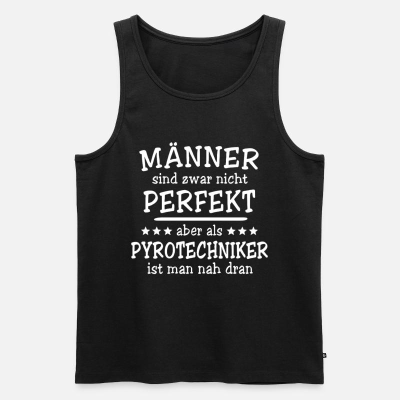 Pyrotechniker Männer - Männer Premium Bio Tank Top - Schwarz