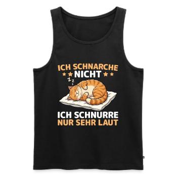 Sleeping Cat Tired Pet Cuddling - Men's Premium Organic Tank Top - black - Front - Michal (187cm)