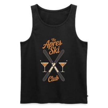The Après Ski Club Party Winter Sports Mountains - Men's Premium Organic Tank Top - black - Front - Michal (187cm)