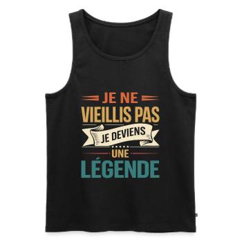 I don't get old, I become a legend, gift - Men's Premium Organic Tank Top - black - Front - Michal (187cm)