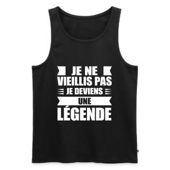 I don't get old, I become a legend, gift - Men's Premium Organic Tank Top - black - Front - Michal (187cm)