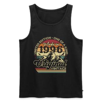 Cadeau d’anniversaire original vintage vintage 1996 - Débardeur bio Premium Homme - noir - Devant - Michal (187cm)
