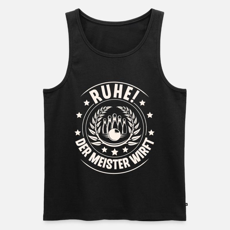 Bowling Kegeln - Männer Premium Bio Tank Top - Schwarz
