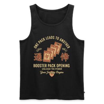 One Pack Leads To Another Booster Pack Opening - Men's Premium Organic Tank Top - black - Front - AI Model Male 178 light (178cm)