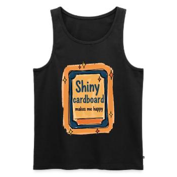 Glänzender Karton macht mich glücklich Sammelkarte - Männer Premium Bio Tank Top - Schwarz - Vorne - Michal (187cm)