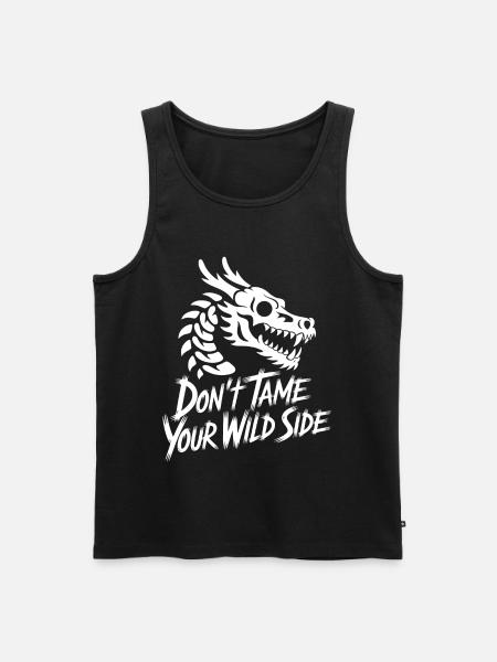 Don't Tame Your Wild Side - Men's Premium Organic Tank Top - black