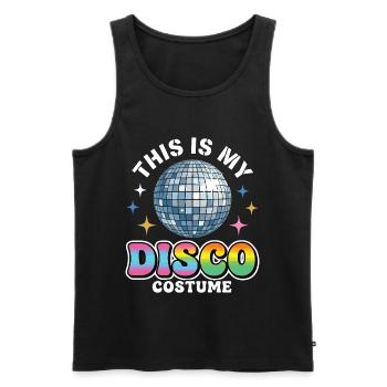 This Is My Disco Costume Disco Ball - Men's Premium Organic Tank Top - black - Front - AI Model Male 178 light (178cm)