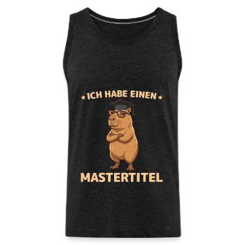 Examen de Master Capybara 2026 réussi - Débardeur bio Premium Homme - charbon - Devant - Alexander (188cm)