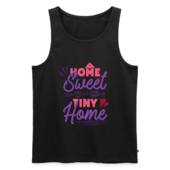 Tiny House Home Sweet Tiny Home - Männer Premium Bio Tank Top - Schwarz - Vorne - AI Model Male 178 light (178cm)