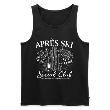 Après Ski Social Club Ski All Day Après Ski All - Débardeur bio Premium Homme - noir - Devant - Michal (187cm)