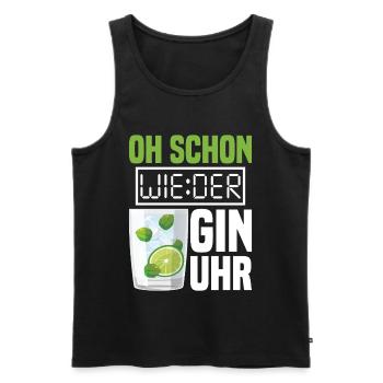 Gin Clock - Débardeur bio Premium Homme - noir - Devant - Michal (187cm)