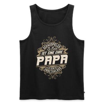Actor Dad - Men's Premium Organic Tank Top - black - Front - Michal (187cm)
