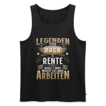 Pension 2026 Gift Man Retired Retirement Funny - Men's Premium Organic Tank Top - black - Front - Michal (187cm)