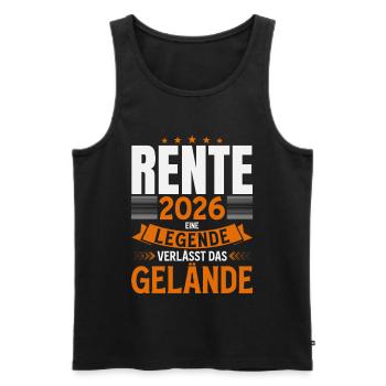 Retrait de pensionnaire 2026 Gift Man Retraite Drôle - Débardeur bio Premium Homme - noir - Devant - Michal (187cm)