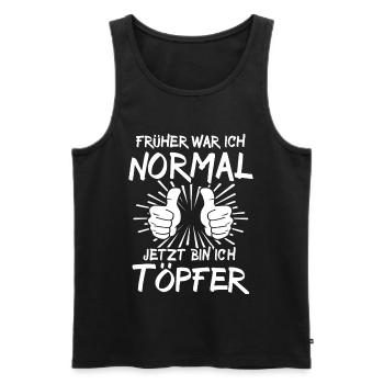 potier - Débardeur bio Premium Homme - noir - Devant - Michal (187cm)