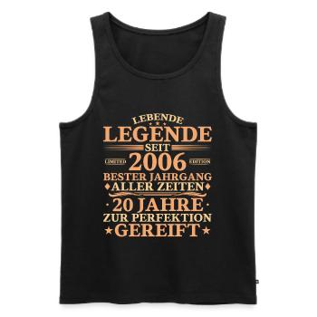 2006 Vintage Born 20 Years Birthday - Men's Premium Organic Tank Top - black - Front - Michal (187cm)