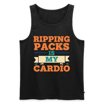 Ripping Packs est mon collectionneur de cartes à collectionner cardio - Débardeur bio Premium Homme - noir - Devant - Michal (187cm)
